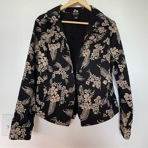 Floral Denim Jacket Size M